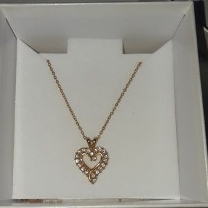 Gold plated heart necklace